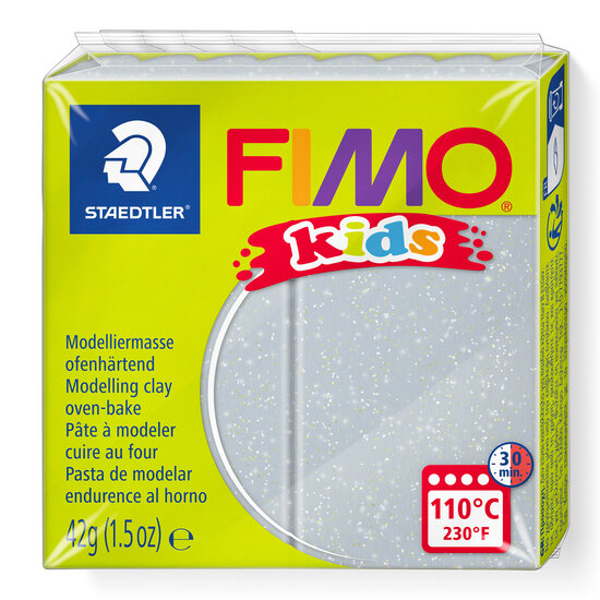 Fimo Kids nr. 812 glitter zilver