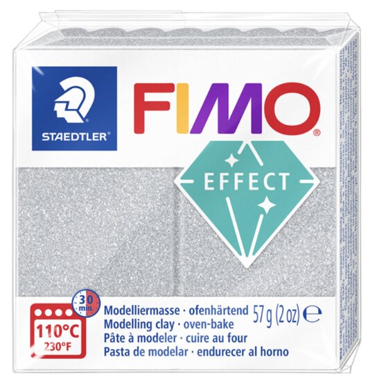 Fimo effect nr. 812 Glitter Zilver