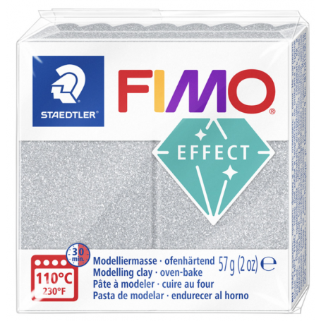 FIMO Effect Polymer Clay (2 oz) - METALLIC SILVER